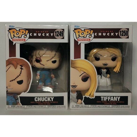 Funko Pop Chucky Childs play 2 and Tiffany Bride of Chucky Lot of 2 - Picture 1 of 3